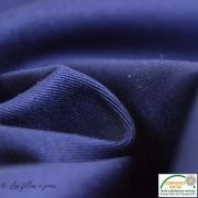 Tissu sergé de coton stretch - Bleu marine Autres marques - 3