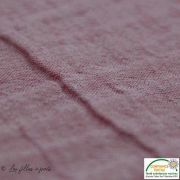 Tissu double gaze de coton couleur grenadine - Rouge chiné - Oeko-Tex ®  - 2