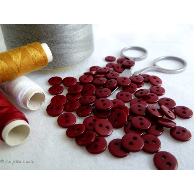 Boutons résine - 9mm - Lot de 50 - 12 Boutons résine - 9mm - Lot de 50 - 12