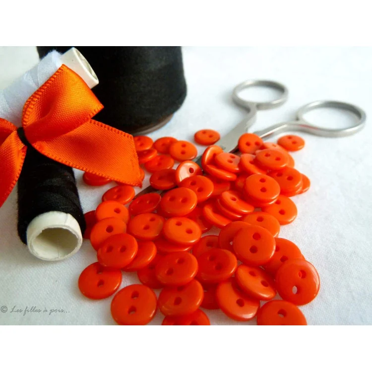 Boutons résine - 9mm - Lot de 50 - 14