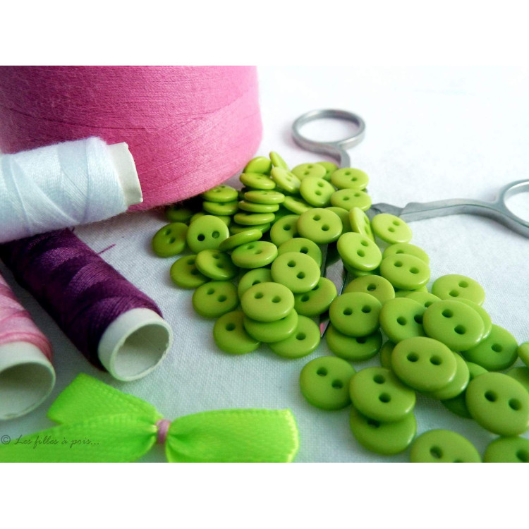 Boutons résine - 9mm - Lot de 50 - 15 Boutons résine - 9mm - Lot de 50 - 15