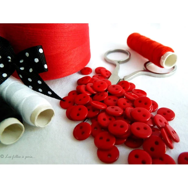 Boutons résine - 9mm - Lot de 50 - 16