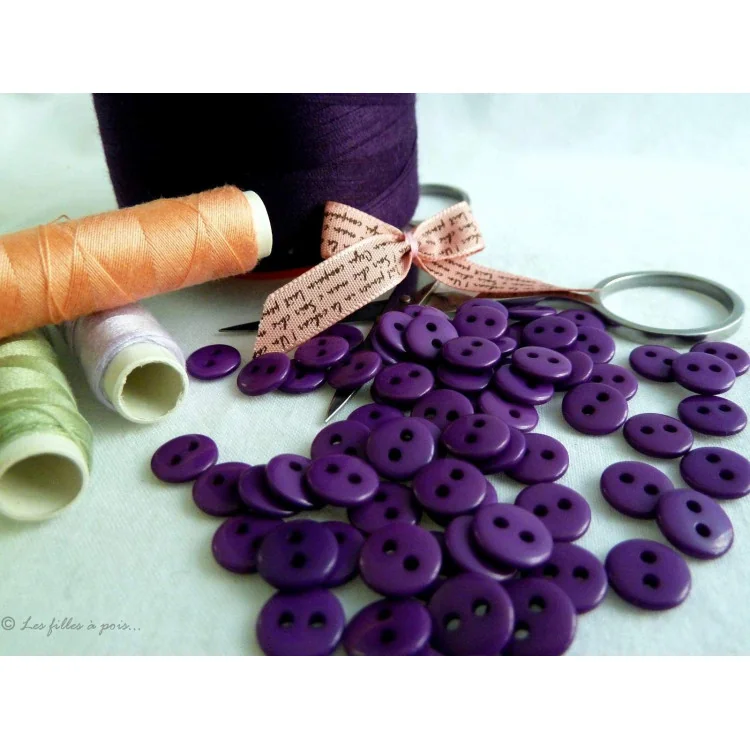 Boutons résine - 9mm - Lot de 50 - 18