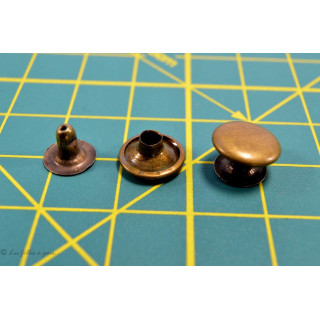 Rivets à sertir - Rond - Bronze antique Autres marques - Tissus et mercerie - 2