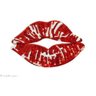 Ecusson sequin grande bouche sensuelle - Thermocollant  - 2