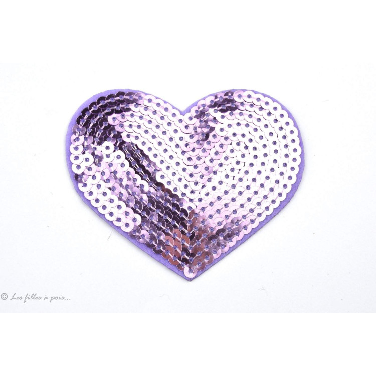 Ecusson sequin coeur - Thermocollant Autres marques - Tissus et mercerie - 4 Ecusson sequin coeur - Thermocollant Autres marques - Tissus et mercerie - 4