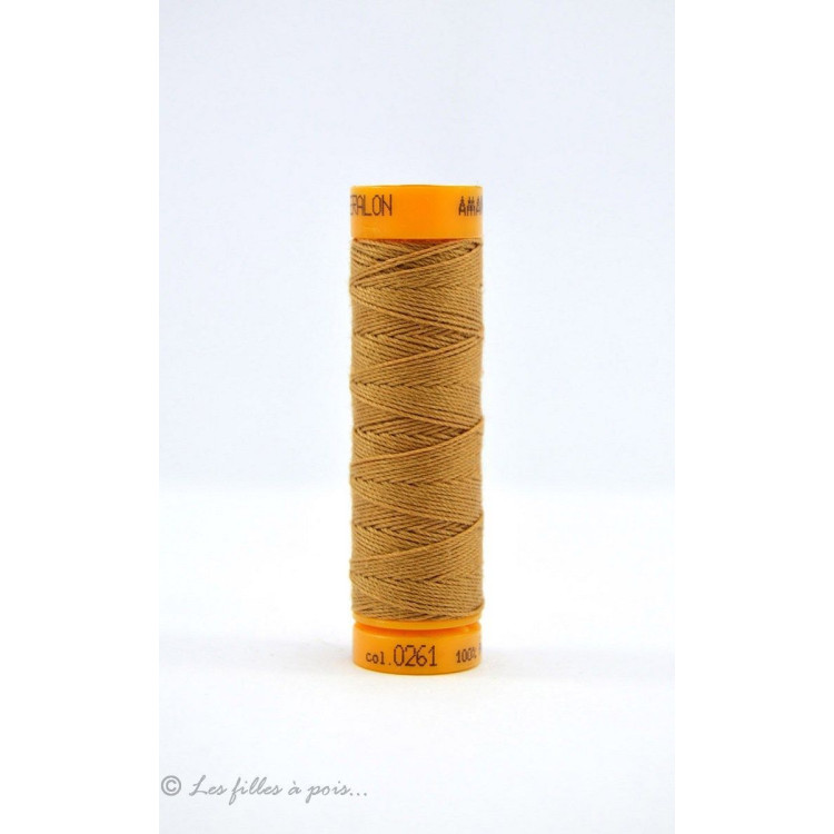 Fil à coudre boutonnière et cordonnet Mettler ® Seralon - Jaune - 0261 METTLER ® - Fils à coudre et à broder - 1 Fil à coudre boutonnière et cordonnet Mettler ® Seralon - Jaune - 0261 METTLER ® - Fils à coudre et à broder - 1