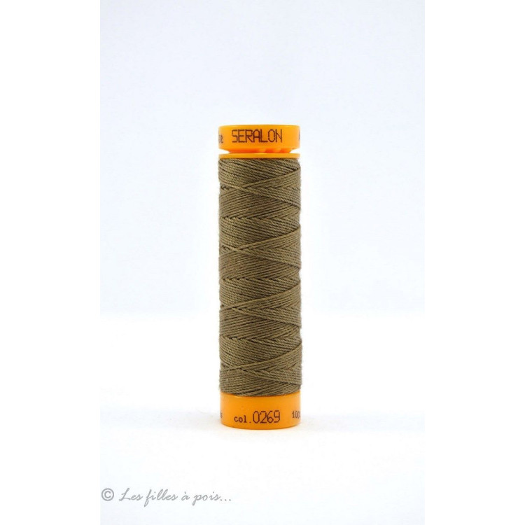 Mettler ® Seralon linha de costura para casas de botão e cordões - Bege - 0269 METTLER ® - Fils à coudre et à broder - 1 Mettler ® Seralon linha de costura para casas de botão e cordões - Bege - 0269 METTLER ® - Fils à coudre et à broder - 1