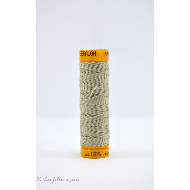 Fil à coudre boutonnière et cordonnet Mettler ® Seralon - Beige - 0326 METTLER ® - Fils à coudre et à broder - 1 Fil à coudre boutonnière et cordonnet Mettler ® Seralon - Beige - 0326 METTLER ® - Fils à coudre et à broder - 1