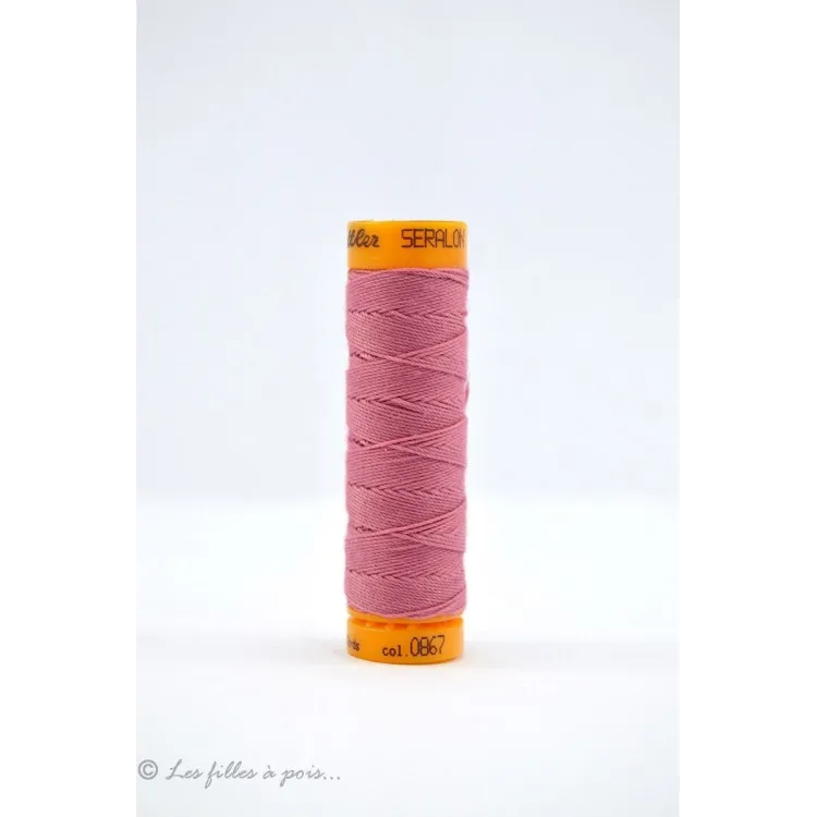 Mettler Seralon hilo para coser ojales y cordones - Rosa - 0867 Mettler : fils à coudre, broder et surjeter de qualité - 1 Mettler Seralon hilo para coser ojales y cordones - Rosa - 0867 Mettler : fils à coudre, broder et surjeter de qualité - 1