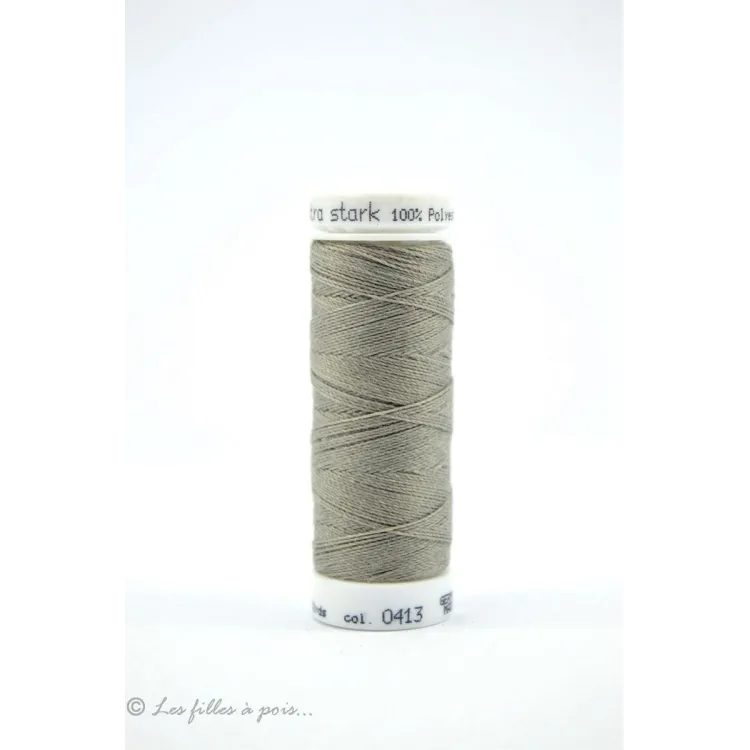 Fil à coudre Mettler Extra-Stark - Gris - 0413 Mettler : fils à coudre, broder et surjeter de qualité - 1 Fil à coudre Mettler Extra-Stark - Gris - 0413 Mettler : fils à coudre, broder et surjeter de qualité - 1