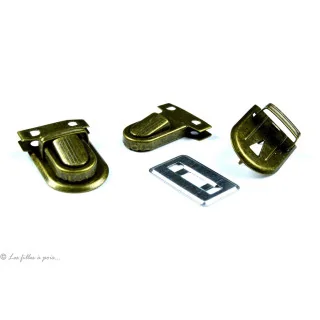 Fermoir cartable à sertir – 22 x 34 mm – 3 coloris – À l’unité Tissus et mercerie créative – Nos sélections sans marque - 5