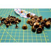Pieds de sac à sertir- Bronze antique 10mm - Lot de 8