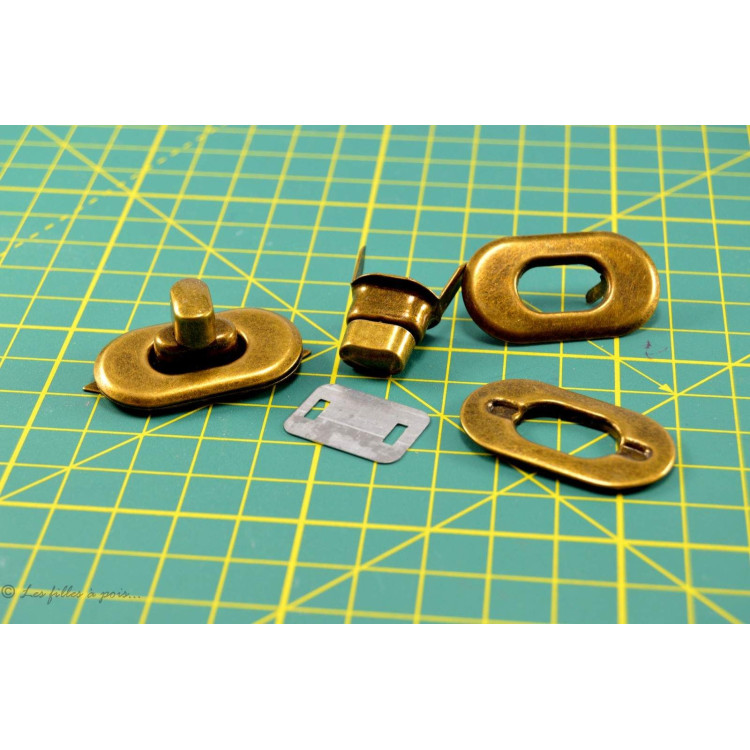 Fermoir twist quart de tour à sertir - 20x37mm Autres marques - Tissus et mercerie - 3 Fermoir twist quart de tour à sertir - 20x37mm Autres marques - Tissus et mercerie - 3
