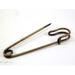 Epingle à nourrice décorative bronze antique  - 2