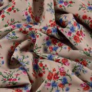Tissu viscose fleurs esprit bohème - Nude Autres marques - 5