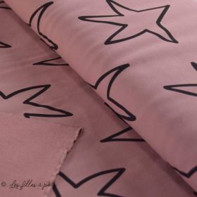 Tissu french terry coton motif étoile - Oeko-Tex ® Autres marques - 1