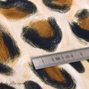 Tissu jersey digital motif léopard - Marron et blanc Autres marques - Tissus et mercerie - 6