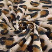 Tissu jersey digital motif léopard - Marron et blanc Autres marques - Tissus et mercerie - 4