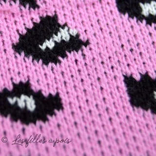 Bord-côte rose léopard noir – 7x110cm – Plaquette Tissus et mercerie créative – Nos sélections sans marque - 8