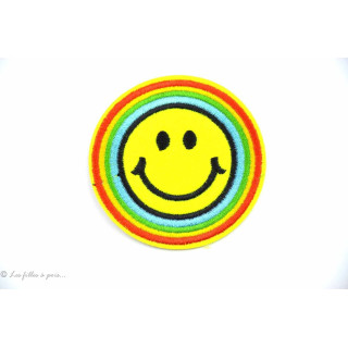 Écusson Smile - Jaune - Thermocollant  - 1
