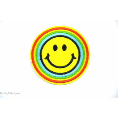 Écusson Smile - Jaune - Thermocollant  - 1