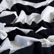 Tissu jersey di milano coton motif rayure - Noir et blanc Autres marques - Tissus et mercerie - 9