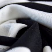 Tissu jersey di milano coton motif rayure - Noir et blanc Autres marques - Tissus et mercerie - 6