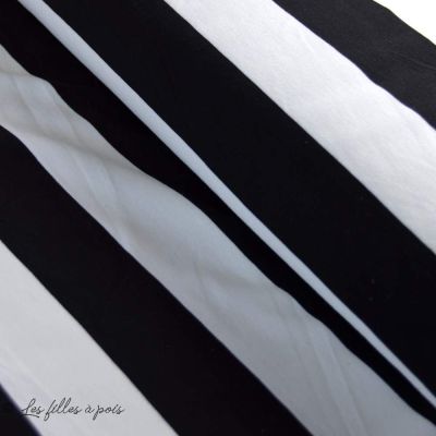 Tissu jersey di milano coton motif rayure - Noir et blanc Autres marques - Tissus et mercerie - 4