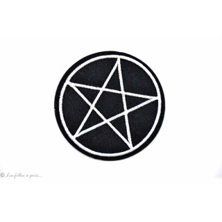 Écusson pentagramme - Noir - Thermocollant Autres marques - Tissus et mercerie - 1