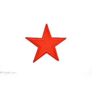 Ecusson grande étoile - Rouge - Thermocollant Autres marques - Tissus et mercerie - 1