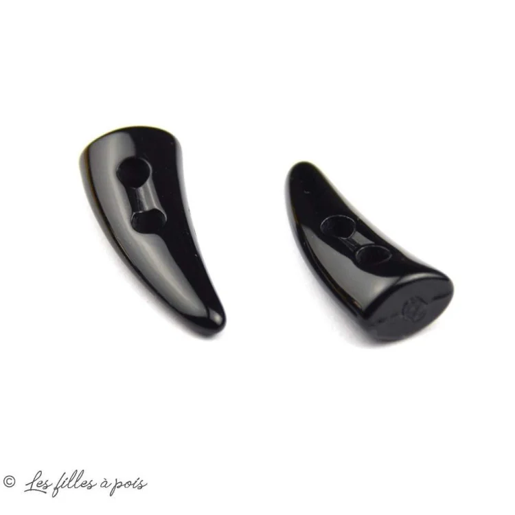 Bouton bûchette pour Brandebourg résine - 33mm - 1 Bouton bûchette pour Brandebourg résine - 33mm - 1