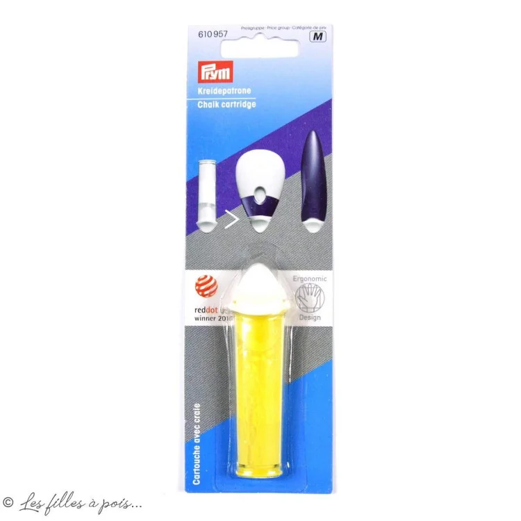 Cartouche de craie - Prym - Recharge pour stylos ergonomiques 610956 et 610957 Prym : mercerie couture et accessoires de qualité