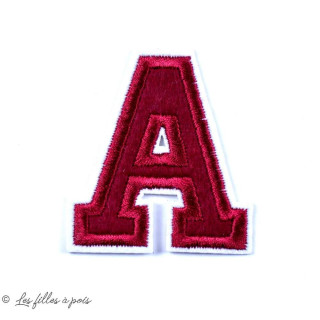 Ecusson lettres de l'alphabet - Rouge - Thermocollant Autres marques - Tissus et mercerie - 1