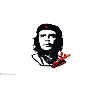 Écusson ché guevara - Noir et rouge - Thermocollant  - 1