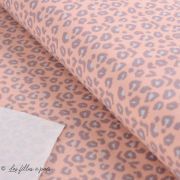 Tissu french terry coton motif léopard - Oeko-Tex ® Autres marques - Tissus et mercerie - 1