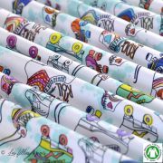Tissu jersey coton Dancing queen motif rollers - Bio - Lillestoff ® Lillestoff ® - 8