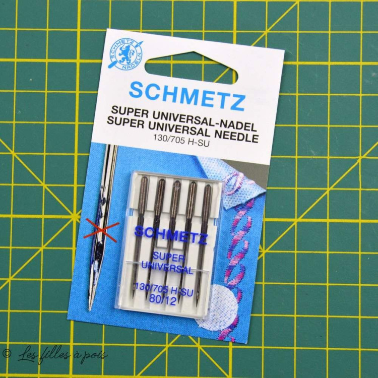 Agulhas para máquinas de costura super universais Anti-cola - Schmetz® SCHMETZ ® - Aiguilles machine à coudre - 1 Agulhas para máquinas de costura super universais Anti-cola - Schmetz® SCHMETZ ® - Aiguilles machine à coudre - 1