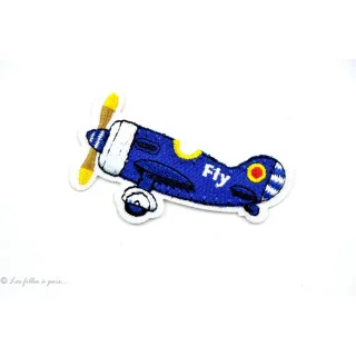 Patch de avião a hélice - Azul - Engomar  - 1