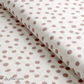Coupon de tissu popeline de coton motif pois - 60cm Autres marques - 1