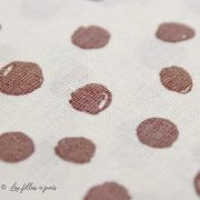 Coupon de tissu popeline de coton motif pois - 60cm Autres marques - 2