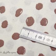 Coupon de tissu popeline de coton motif pois - 60cm Autres marques - 7