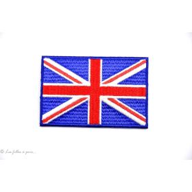 Écusson drapeau Royaume uni - Bleu et rouge - Thermocollant  - 1