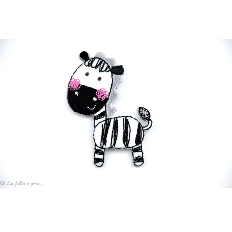 Patch de zebra - Branco e preto - Para passar a ferro Tissus et mercerie créative – Nos sélections sans marque - 1 Patch de zebra - Branco e preto - Para passar a ferro Tissus et mercerie créative – Nos sélections sans marque - 1