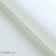 Tissu coton Broderie anglaise motif texturé - Blanc cassé Autres marques - 1