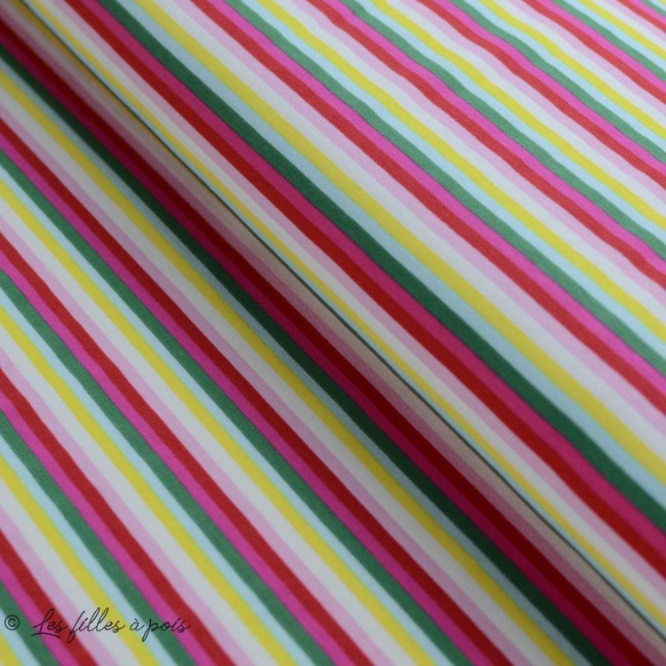 Couette Enfant Pottery Barn - Twin - 100% Coton Rayures Multicolores Rouge Bleu Vert