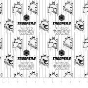 Tissu coton STARWARS ™ Storm Troopers - Blanc et noir Camelot Fabrics ® - 1