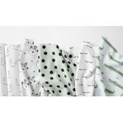 Tissu jersey motif pois "Polkadot Mint" - Vert menthe et noir - Bio - Kimsa Design ® Kimsa Design ® - Tissus BIO - 5