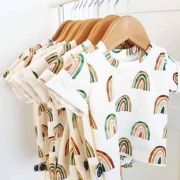 Tissu jersey coton motif arc-en-ciel "Over the rainbow" - Multicolore - Oeko-Tex ® Family Fabrics ® - 14