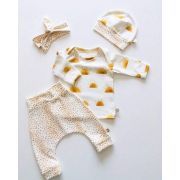 Tissu jersey coton motif tâches "Ochre Leopard" - Tons orange et écru - Oeko-Tex ® Family Fabrics ® - Tissus oekotex - 12